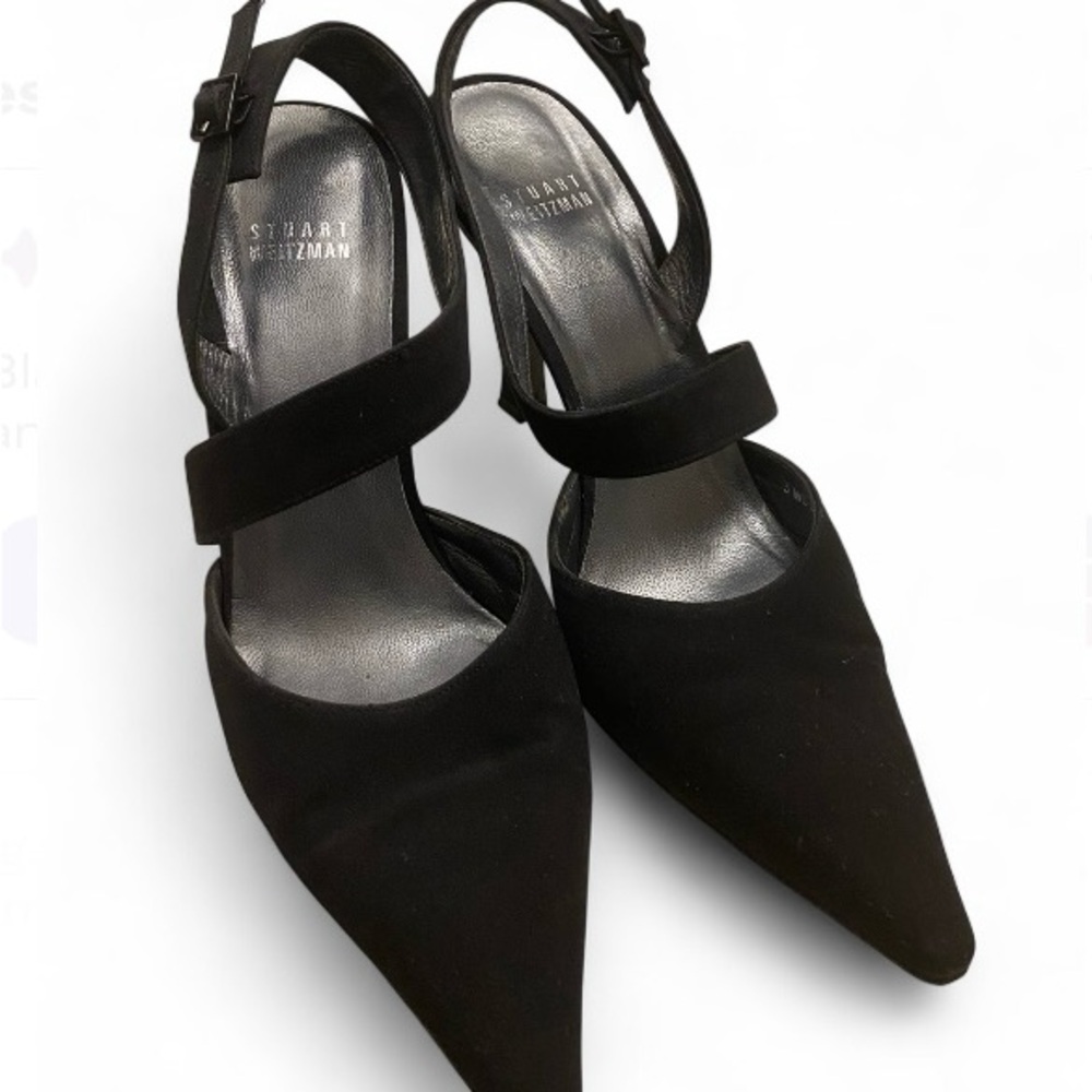 Stuart Weitzman Black Slingback Heels